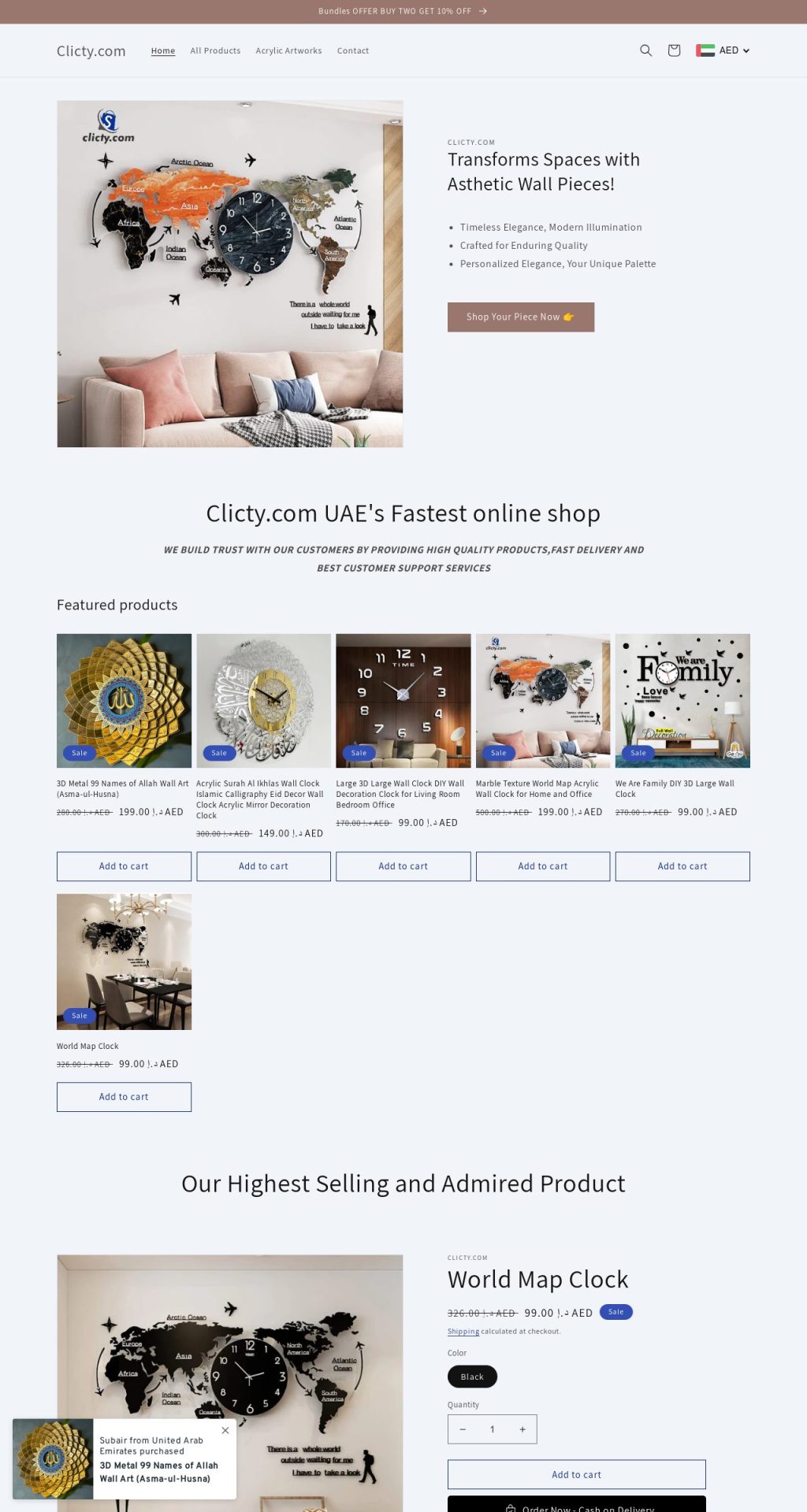 Clicty Website Screenshot